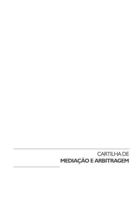 Cartilha de Mediação e Arbitragem - Santos Arbitral