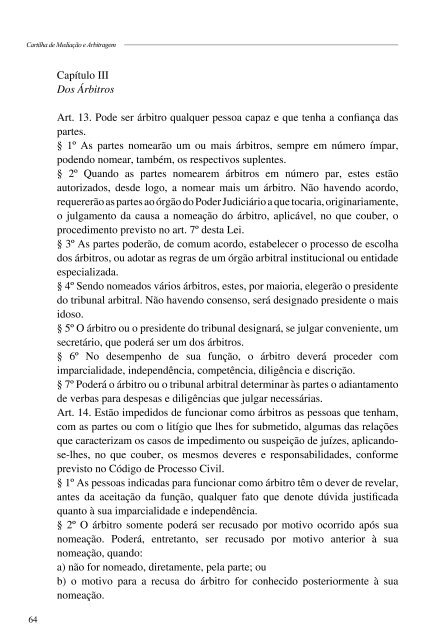 Cartilha de Mediação e Arbitragem - Santos Arbitral