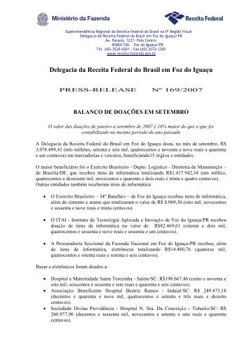 Delegacia da Receita Federal do Brasil em Foz do Iguaçu - Unafisco