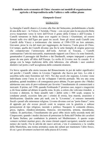 Il modello socio economico di Chios - Famiglia Giustiniani