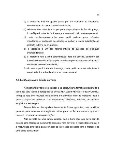 o perfil de liderança dos gestores de foz do iguaçu ... - Unioeste