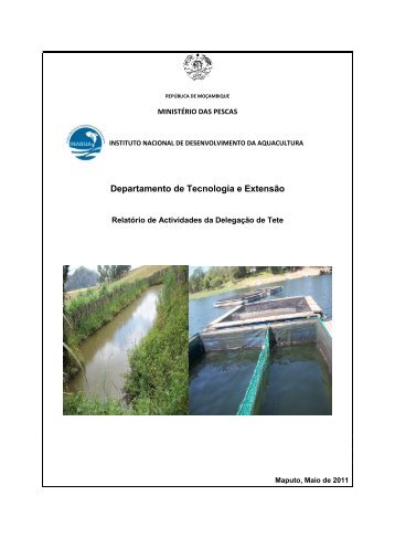Relatório de Actividades da Delegação de Tete - INAQUA - Instituto ...