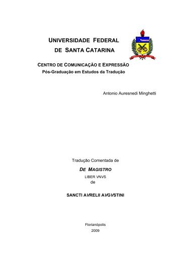 UNIVERSIDADE FEDERAL DE SANTA CATARINA - PGET - UFSC
