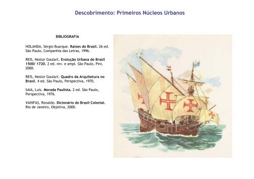 Descobrimento: Primeiros Núcleos Urbanos