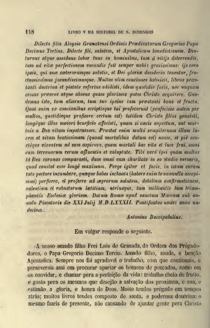 Da Vida de São Domingos – Fr. Luís de