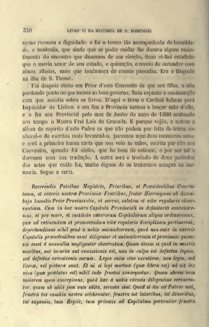 Da Vida de São Domingos – Fr. Luís de