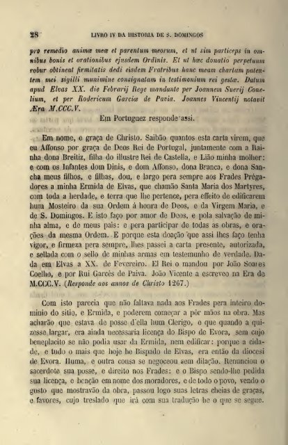 Da Vida de São Domingos – Fr. Luís de