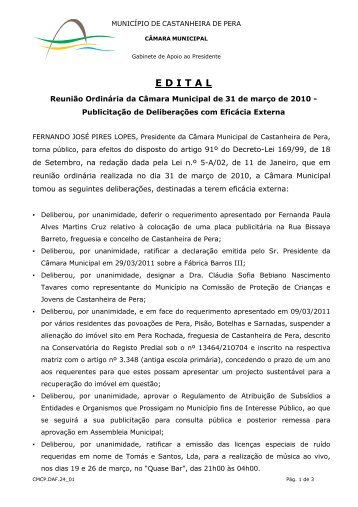 Abrir Edital .pdf - Página Oficial do Município de Castanheira de Pera