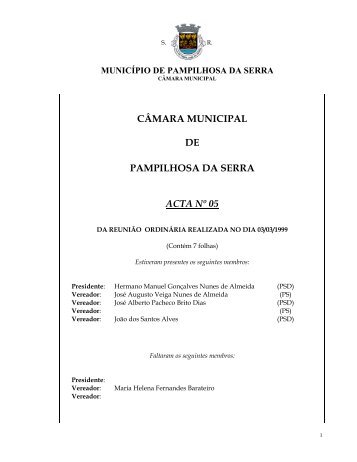 Download - Câmara Municipal de Pampilhosa da Serra