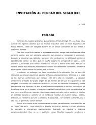 Invitación al Pensar del Siglo XXI - Biblioteca central de la ...