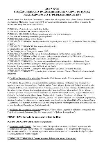 Acta Nº5.pdf - Câmara Municipal de Borba