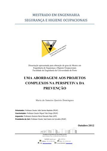 uma abordagem aos projetos complexos na perspetiva da prevenção