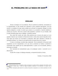 El problema de la Nada en Kant