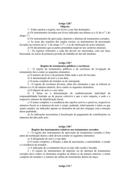 Código do Notariado - Ministério da Justiça