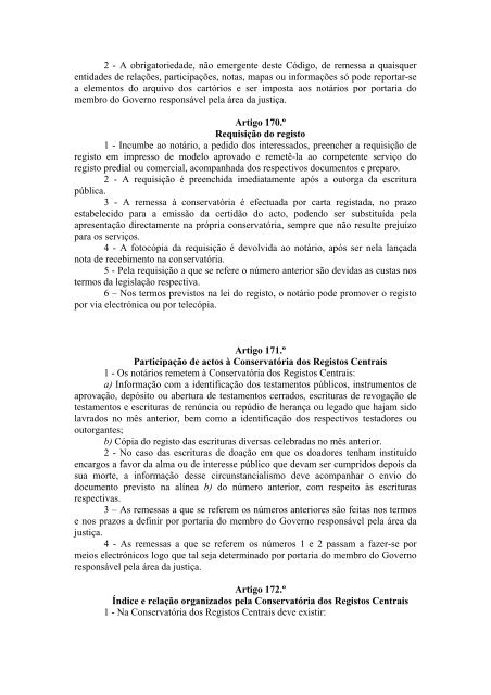 Código do Notariado - Ministério da Justiça