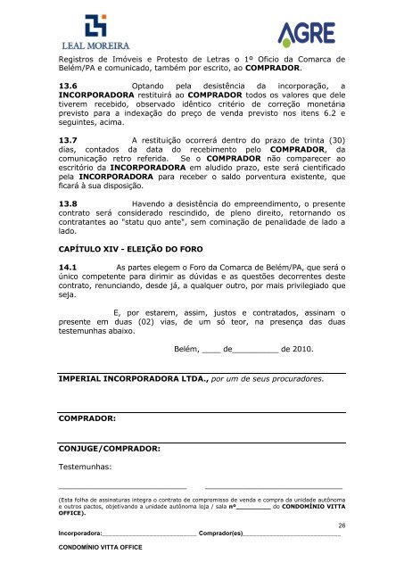 contrato de compromisso de cessão de direitos - Leal Moreira