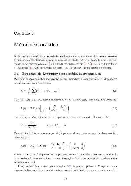 Expoente de Lyapunov para um Gás de Lennard–Jones - CBPFIndex