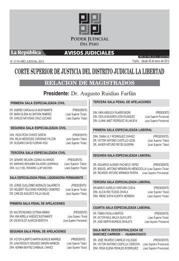 corte superior de justicia del distrito judicial la libertad