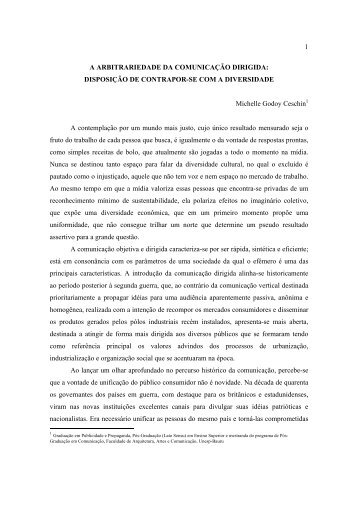 1 A ARBITRARIEDADE DA COMUNICAÇÃO DIRIGIDA ... - Unesp