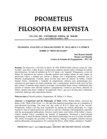 Filosofia Analítica E Pragmatismo