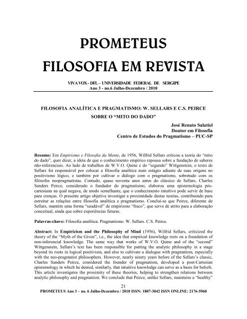 Filosofia Analítica E Pragmatismo