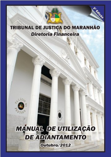 manual de utilização de adiantamento - Tribunal de Justiça do ...