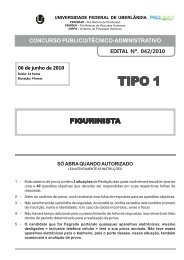 Prova - Diretoria de Processos Seletivos - Universidade Federal de ...