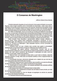 O Consenso de Washington - Faculdades Santa Cruz