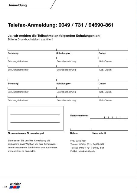 Klimaschulung - Winkler