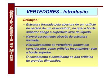 VERTEDORES - Introdução