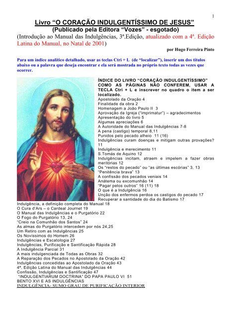 Livro “O CORAÇÃO INDULGENTÍSSIMO DE JESUS” - Salve Rainha