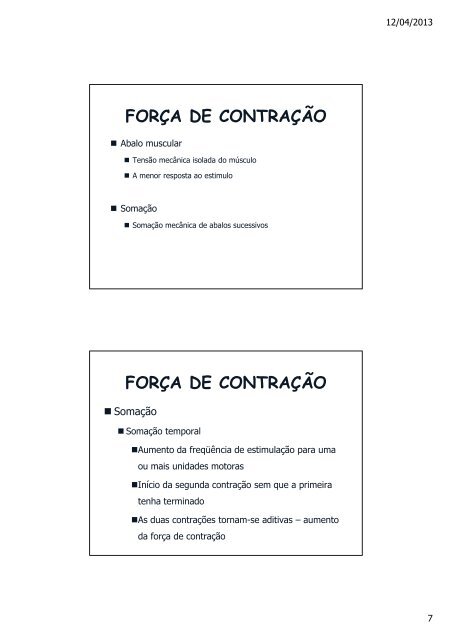 (Microsoft PowerPoint - Aula 8 - Fisiologia do m\372sculo esquel ...