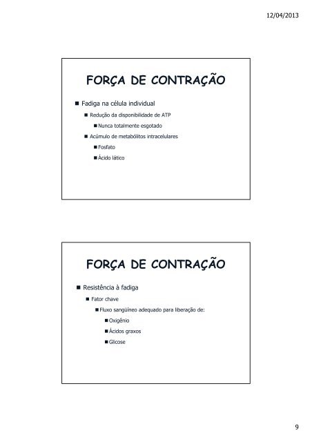 (Microsoft PowerPoint - Aula 8 - Fisiologia do m\372sculo esquel ...