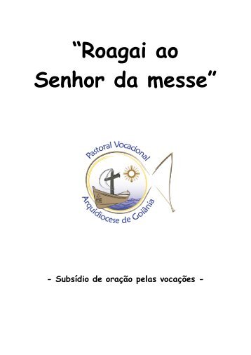 Subsidio de oracao pelas vocacoes - Pastoral Vocacional