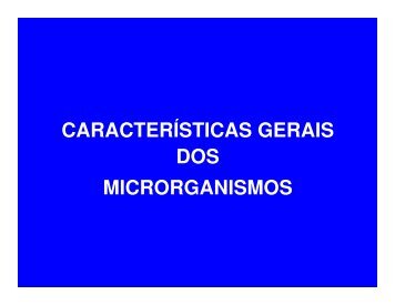 Características dos Microorganismos