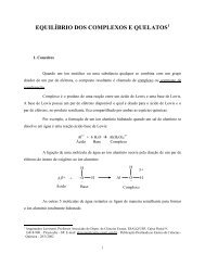 Equilíbrio dos complexos e quelatos - Departamento de Ciências ...