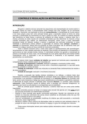 CONTROLE DA MOTRICIDADE SOMÁTICA - Unirio