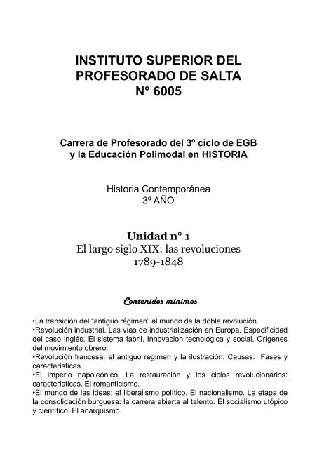 INSTITUTO SUPERIOR DEL PROFESORADO DE SALTA N° 6005