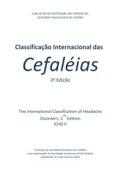 Classificação Internacional das Cefaléias - HGF – Neurologia