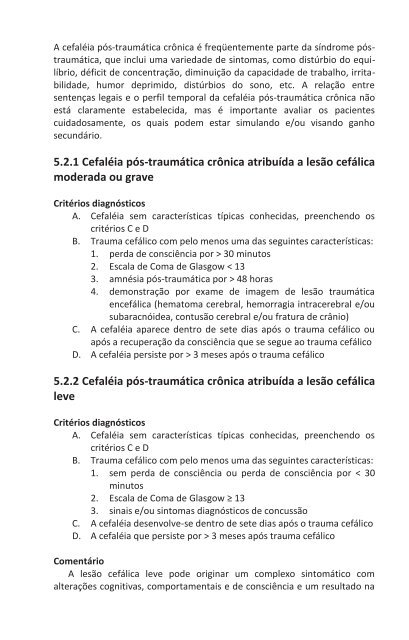 Classificação Internacional das Cefaléias - HGF – Neurologia