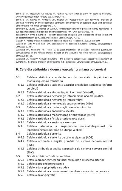 Classificação Internacional das Cefaléias - HGF – Neurologia