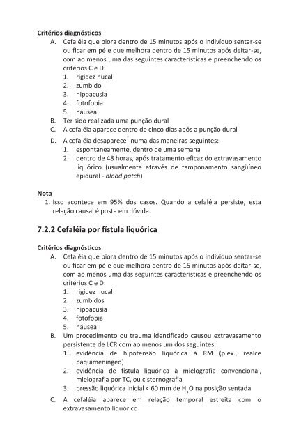 Classificação Internacional das Cefaléias - HGF – Neurologia