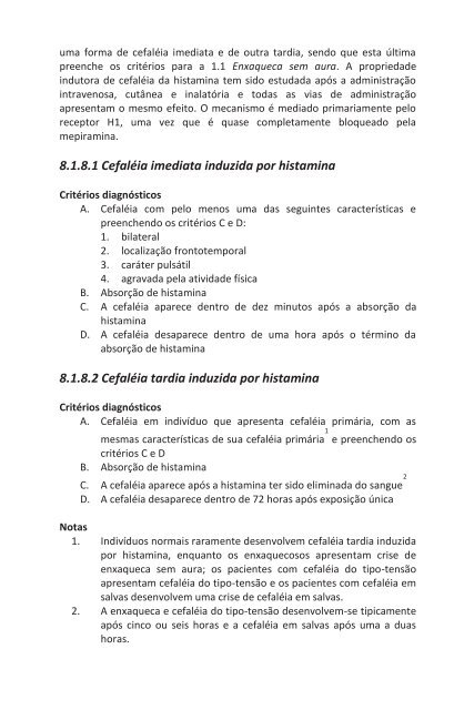 Classificação Internacional das Cefaléias - HGF – Neurologia