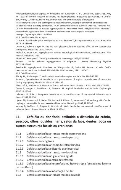 Classificação Internacional das Cefaléias - HGF – Neurologia