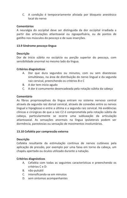 Classificação Internacional das Cefaléias - HGF – Neurologia