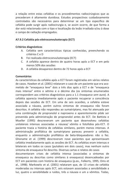 Classificação Internacional das Cefaléias - HGF – Neurologia