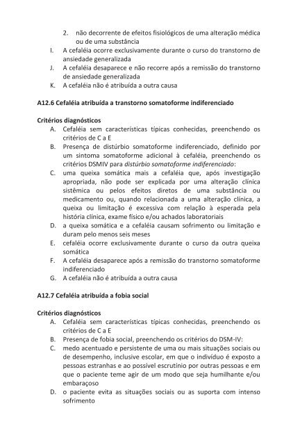 Classificação Internacional das Cefaléias - HGF – Neurologia