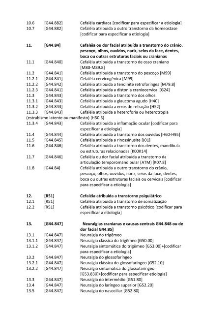 Classificação Internacional das Cefaléias - HGF – Neurologia