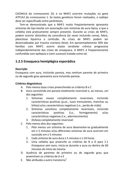 Classificação Internacional das Cefaléias - HGF – Neurologia