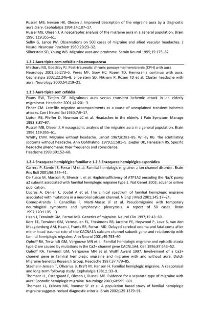 Classificação Internacional das Cefaléias - HGF – Neurologia